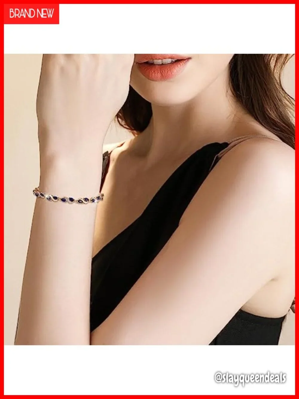 Tennis Eternity Bracelet, Cubic Zirconia, 18K Gold Plated Hypoallergenic, 7.48